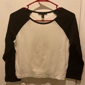 Forever 21 Cropped Baseball Tee